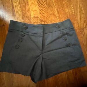 LOFT Black Button-Detail Women Shorts